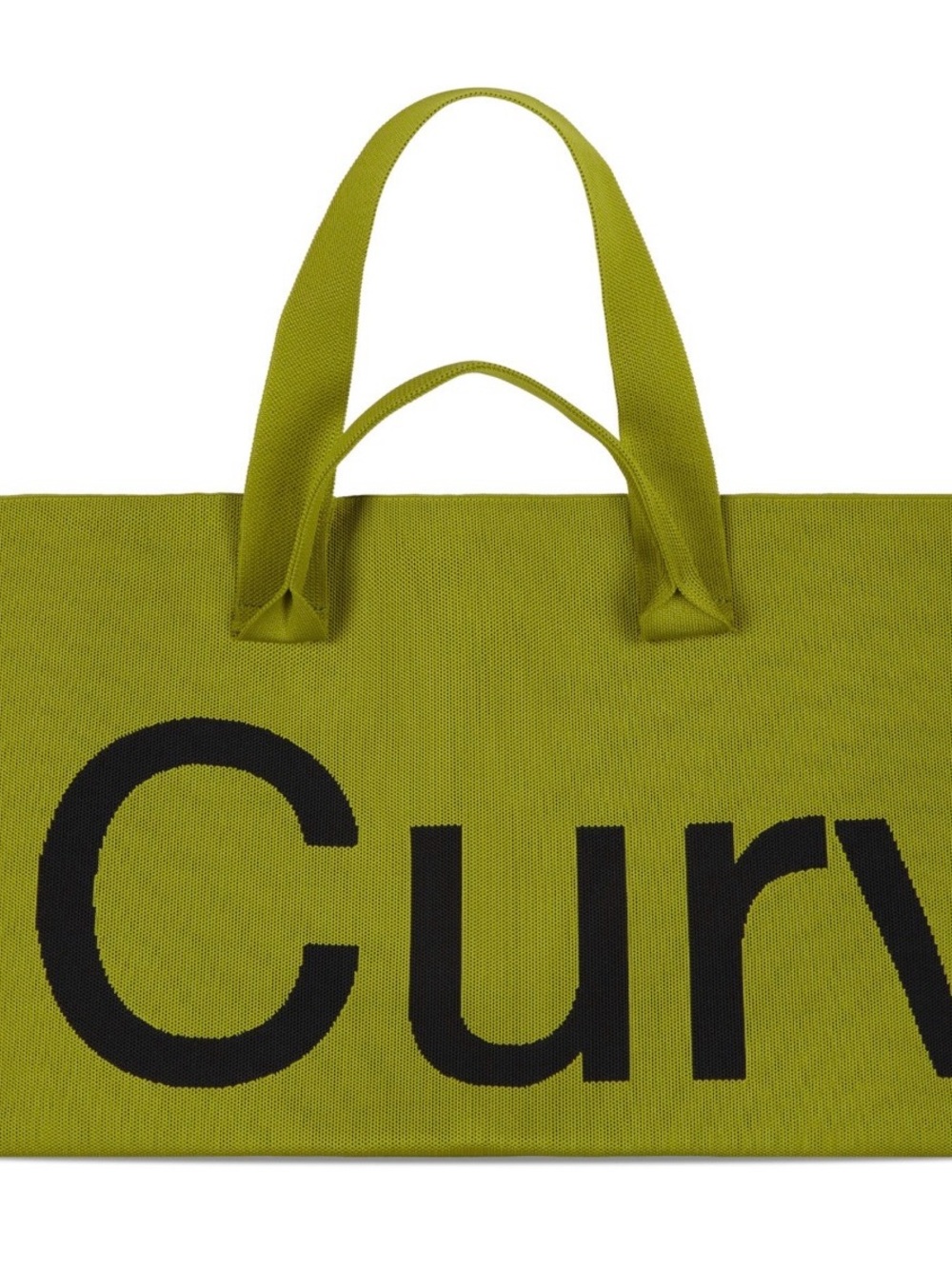 Curves by Sean Brown Knit Tote in Lemongrass
